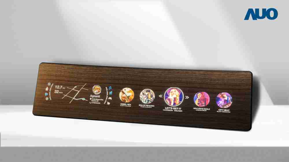 蓝狮在线研发全球最高穿透度达80%的AmLED木纹显示器，，，，可于使用时呈现高亮度、、清晰可见的信息，，，，并在不使用时回归为单纯的饰板，，节能兼具美观